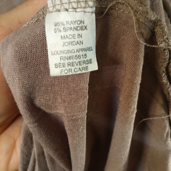 Women's Soft Splash Criss-Crossed Shoulder Sides Brown Blouse Size Large - Picture 7 of 13